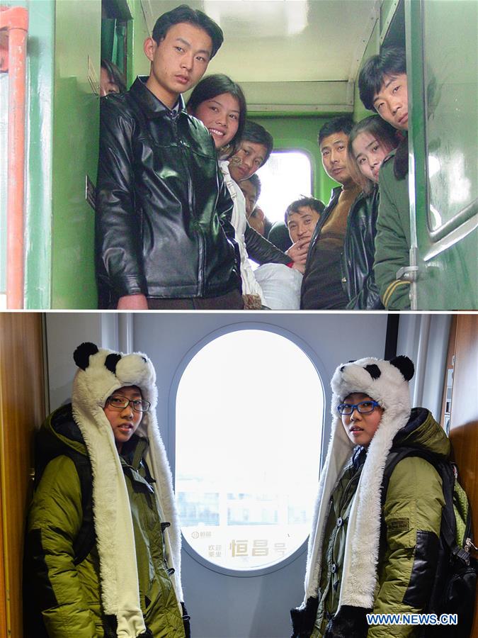 Xinhua Headlines: Moving China: The Spring Festival train journey now and then