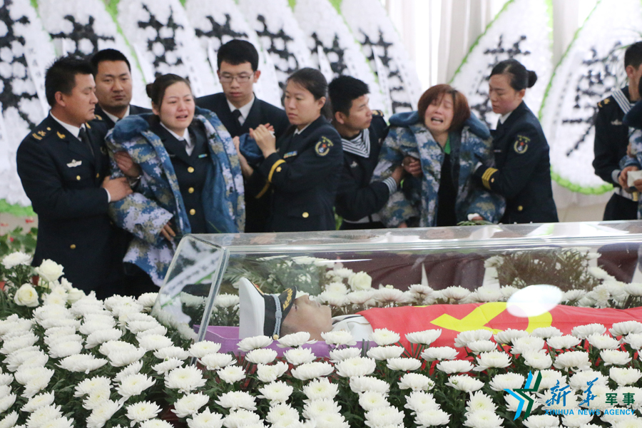 &uarr;資料圖片：張超烈士遺體告別儀式現場。