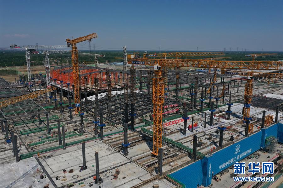 (圖文互動)(2)狀似滴落的露珠:京雄城際雄安站津雄場站鋼屋蓋提升完成