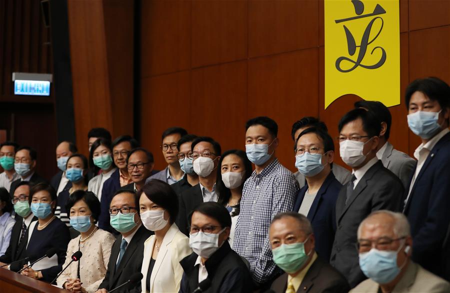 (圖文互動)(1)香港特區立法會主席和41位議員支持建立健全香港特區維護國家安全的法律制度和執行機制