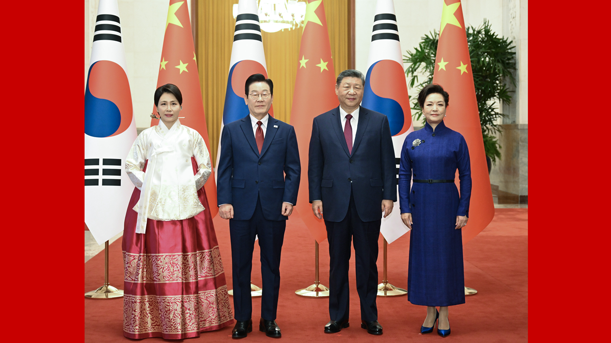 習近平同韓國總統李在明舉行會談