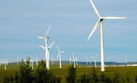 航拍&ldquo;風電之都&rdquo;輝騰錫勒草原風力發電場