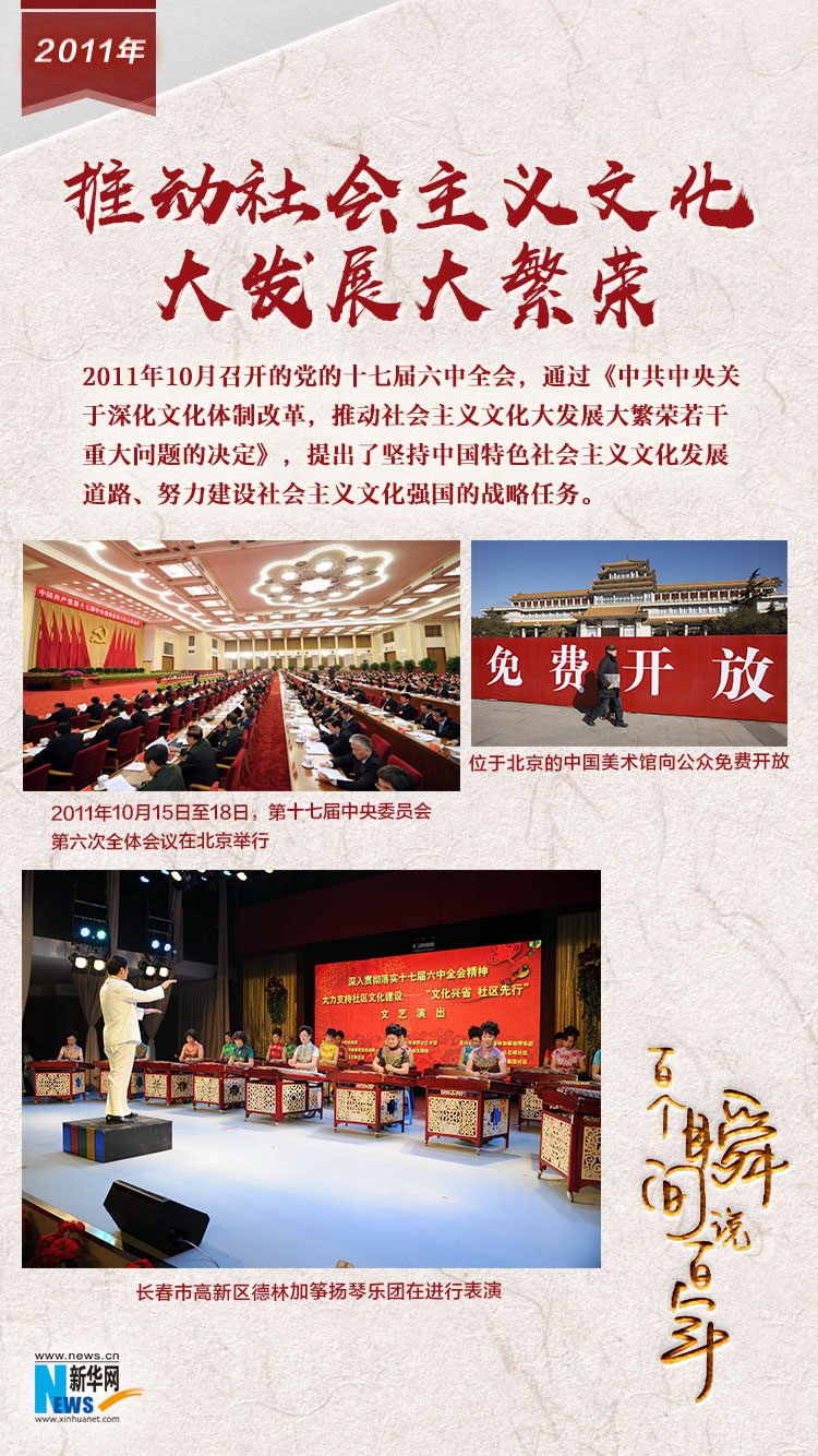 2011，推動社會主義文化大發(fā)展大繁榮