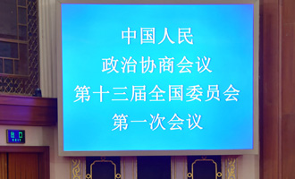 全國政協十三屆一次會議舉行第四次全體會議