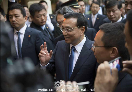 李克強：在非中企了解當地文化才能扎住根。圖片來源：&ldquo;新國際&rdquo;微博。
