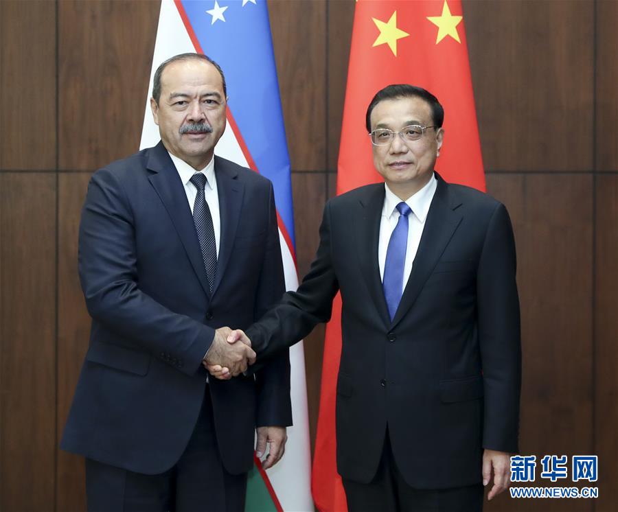 (時政)李克強會見烏茲別克斯坦總理阿里波夫